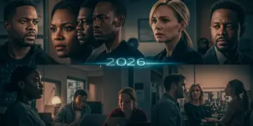 Dynamic collage of modern US drama tropes and themes