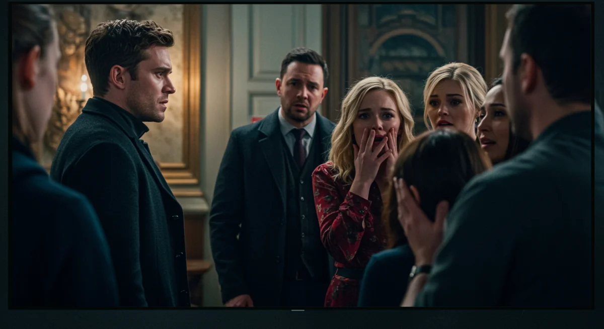 Audience reacting to a pivotal scene from City of Shadows, highlighting its emotional impact.