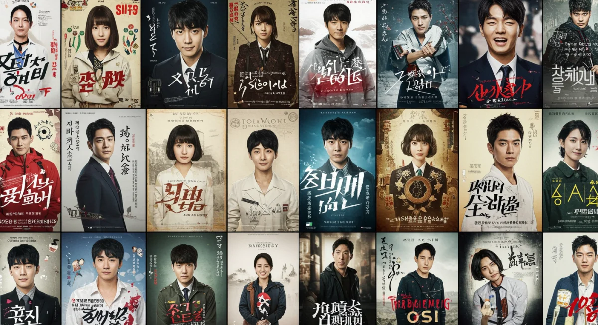 Collage of diverse Asian drama series posters available through streaming trials