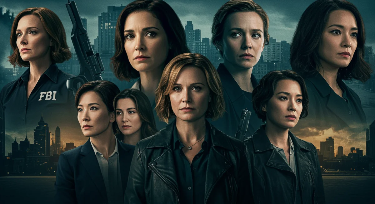 Diverse female protagonists from popular crime thrillers.