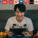 Person watching dorama on tablet with US streaming services