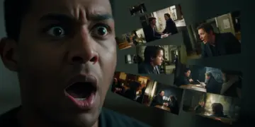 Dramatic reveal of a major plot twist in a 2026 drama series, showing character surprise