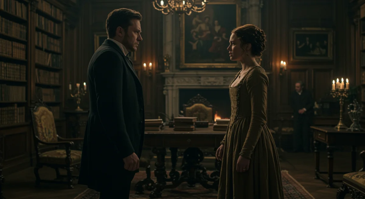 Tense conversation in historical setting in Echoes of the Past