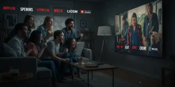 People enjoying a captivating drama on a streaming service, discovering hidden gems