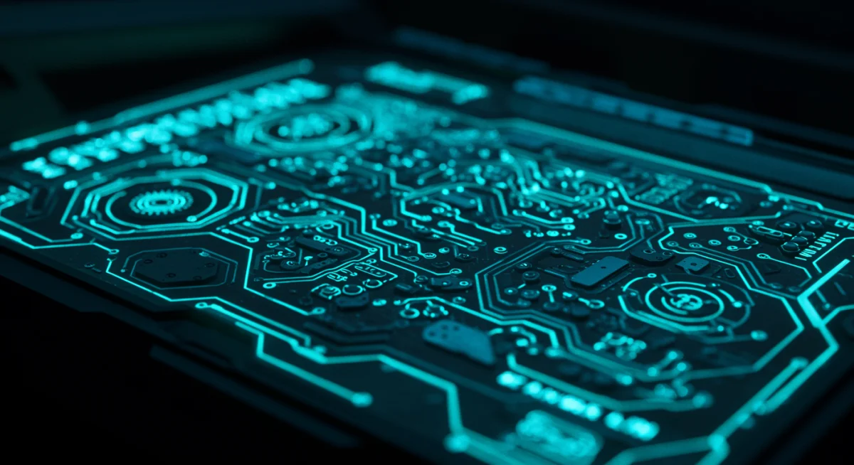 Sophisticated alien technology interface from 'The Last Starfighter' glowing with intricate patterns.