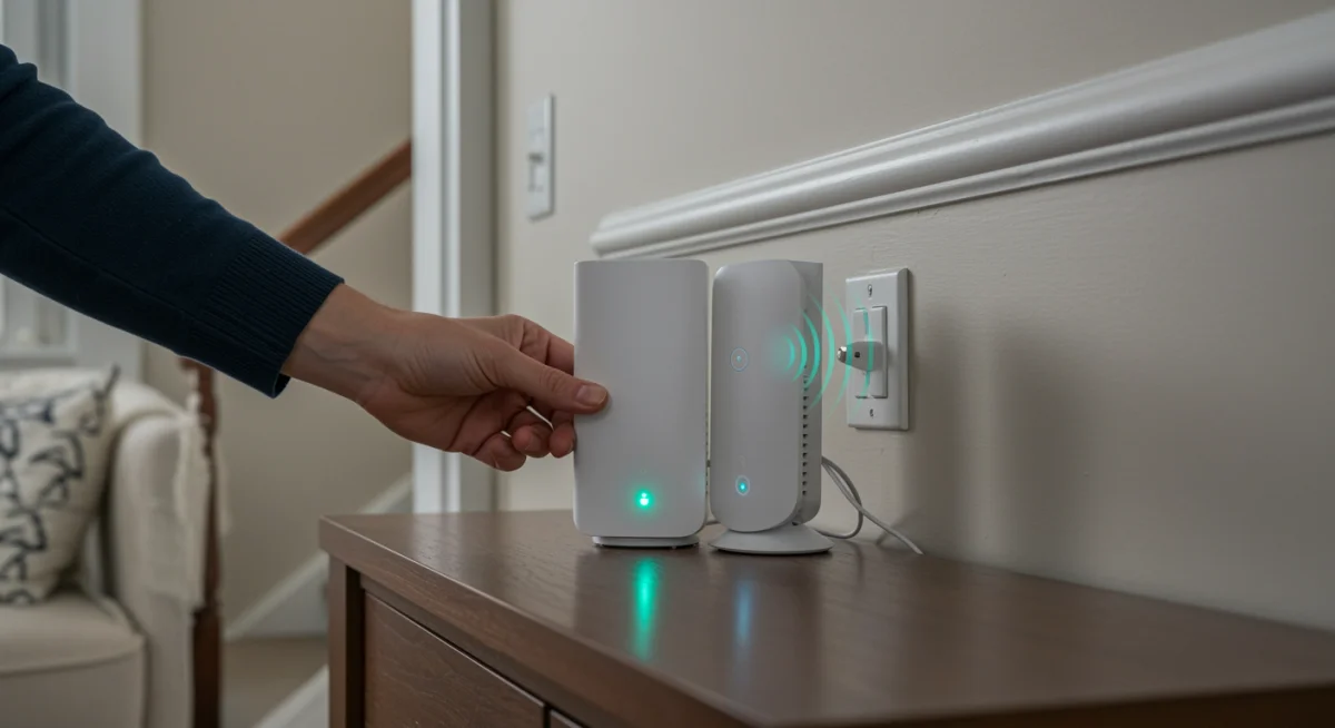 Mesh Wi-Fi system setup for whole-home coverage