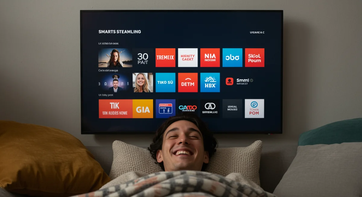 Navigating streaming apps on smart TV