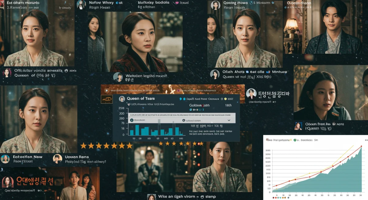 Social media buzz and fan reactions from US drama fans discussing Queen of Tears.