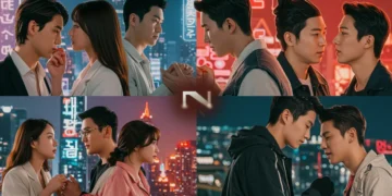 Romantic drama genres collage from sweet to spicy