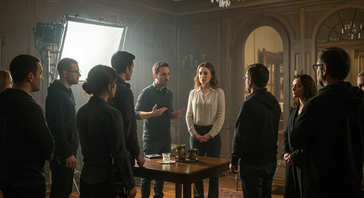 Behind-the-scenes production of Silent Echoes drama series