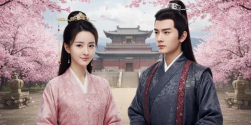 Promotional poster for a trending historical romance C-drama, featuring main leads in traditional attire.